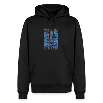 Horror Plague Doctor Film Festival Halloween Zombie - Men’s Premium Organic Hoodie - black - Front - Nico (187cm)