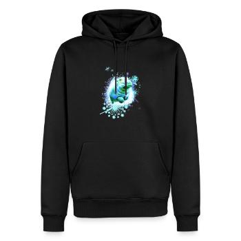 Hippopotamus, Graffiti, Painting, Baby - Men’s Premium Organic Hoodie - black - Front - Nico (187cm)
