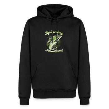 Angel, Angler, Fischer Fischen und Hecht Angeln - Männer Premium Bio Hoodie - Schwarz - Vorne - Nico (187cm)