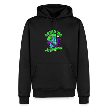 Fishing, Angler, Fisherman Fishing and Pike Fishing - Men’s Premium Organic Hoodie - black - Front - Nico (187cm)