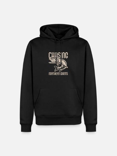 Vissen, Vissen, Visser en Snoek Vissen - Mannen Premium Bio hoodie - zwart