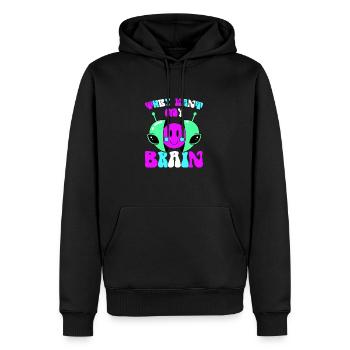Alien, UFO, UAP, Space, Weltraum Flugobjekt - Männer Premium Bio Hoodie - Schwarz - Vorne - Nico (187cm)