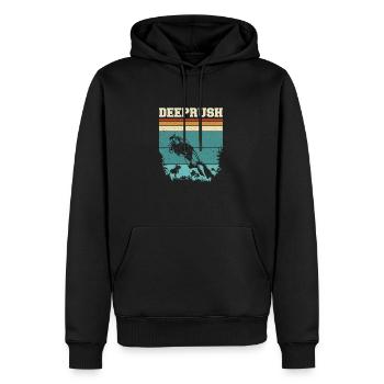 Plongée sous-marine, Plongée sous-marine, Vacances en mer - Sweat à capuche Premium bio Homme - noir - Devant - Nico (187cm)