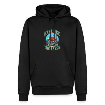 Plongée sous-marine, Plongée sous-marine, Vacances en mer - Sweat à capuche Premium bio Homme - noir - Devant - Nico (187cm)