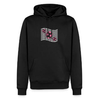 Frauenfußball, Fußball Frauen Soccer Damenfußball - Männer Premium Bio Hoodie - Schwarz - Vorne - Nico (187cm)