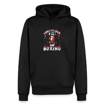 Christmas Love Boxing Boxer Weihnachtsgeschenk - Männer Premium Bio Hoodie - Schwarz - Vorne - Nico (187cm)