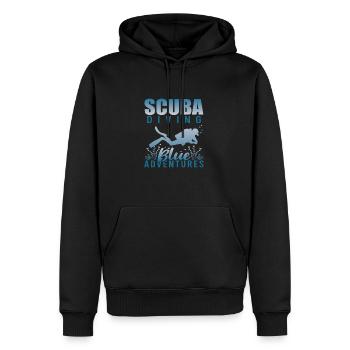 Plongée sous-marine, Plongée sous-marine, Vacances en mer - Sweat à capuche Premium bio Homme - noir - Devant - Nico (187cm)