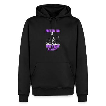 Diving, Apnea Diving, Apnea No Limit Freediving - Men’s Premium Organic Hoodie - black - Front - Nico (187cm)