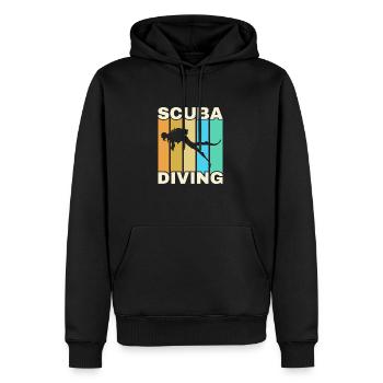 Plongée sous-marine, Plongée sous-marine, Vacances en mer - Sweat à capuche Premium bio Homme - noir - Devant - Nico (187cm)