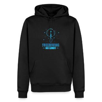 Diving, Apnea Diving, Apnea No Limit Freediving - Men’s Premium Organic Hoodie - black - Front - Nico (187cm)