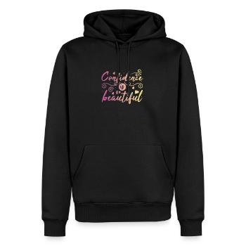 Soyez vous-même ! Confiance en soi, pensée positive, motivation - Sweat à capuche Premium bio Homme - noir - Devant - Nico (187cm)