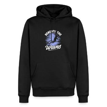 Plongée sous-marine, Plongée sous-marine, Vacances en mer - Sweat à capuche Premium bio Homme - noir - Devant - Nico (187cm)