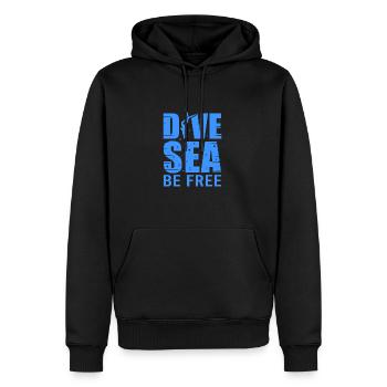 Plongée, Apnée Plongée, Apnée No Limit Apnée Apnée - Sweat à capuche Premium bio Homme - noir - Devant - Nico (187cm)