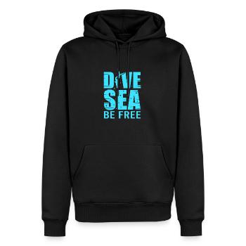 Diving, Apnea Diving, Apnea No Limit Freediving - Men’s Premium Organic Hoodie - black - Front - Nico (187cm)