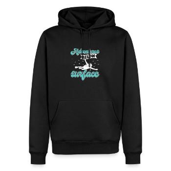 Plongée sous-marine, Plongée sous-marine, Vacances en mer - Sweat à capuche Premium bio Homme - noir - Devant - Nico (187cm)