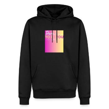 Be you! Selbstvertrauen, positiv Denken Motivation - Männer Premium Bio Hoodie - Schwarz - Vorne - Nico (187cm)