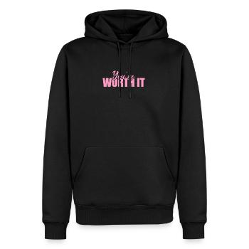 Soyez vous-même ! Confiance en soi, pensée positive Motivation - Sweat à capuche Premium bio Homme - noir - Devant - Nico (187cm)