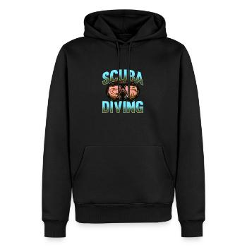 Plongée sous-marine, Plongée sous-marine, Vacances en mer - Sweat à capuche Premium bio Homme - noir - Devant - Nico (187cm)