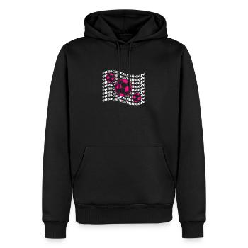 Soccer féminin, Football féminin, Football féminin - Sweat à capuche Premium bio Homme - noir - Devant - Nico (187cm)