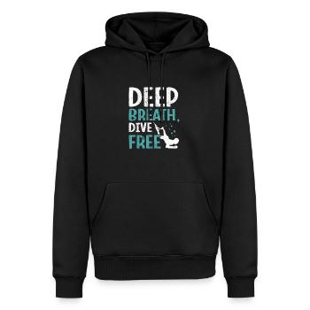 Diving, Apnea Diving, Apnea No Limit Freediving - Men’s Premium Organic Hoodie - black - Front - Nico (187cm)