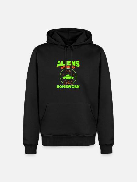 Back to School, Back to School, Alien, Student School - Men’s Premium Organic Hoodie - black