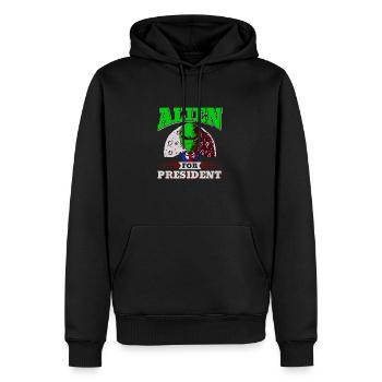 Alien, UFO, UAP, Space, Weltraum Flugobjekt - Männer Premium Bio Hoodie - Schwarz - Vorne - Nico (187cm)