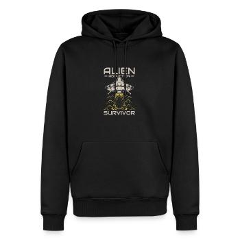 Alien, UFO, UAP, Space, Weltraum Flugobjekt - Männer Premium Bio Hoodie - Schwarz - Vorne - Nico (187cm)