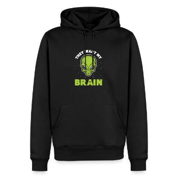 Alien, UFO, UAP, Space, Weltraum Flugobjekt - Männer Premium Bio Hoodie - Schwarz - Vorne - Nico (187cm)