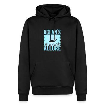 Plongée sous-marine, Plongée sous-marine, Vacances en mer - Sweat à capuche Premium bio Homme - noir - Devant - Nico (187cm)
