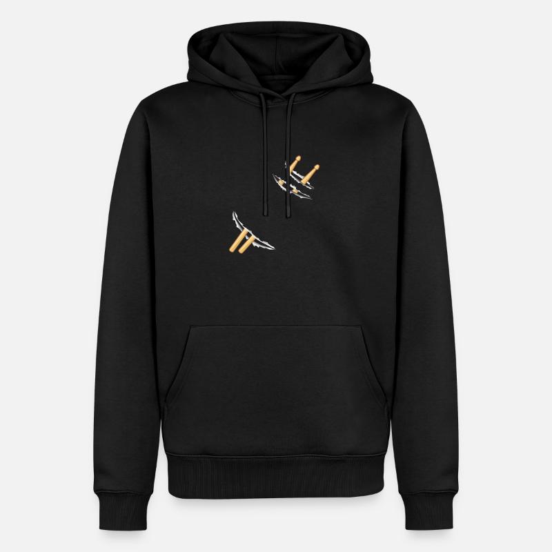 Batterie, Batteur, Batteur, Batteur - Sweat à capuche Premium bio Homme - noir