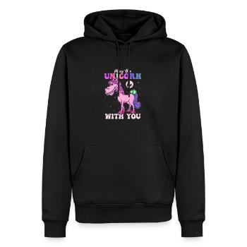 Drôle, Créature Mythique, Dinosaure, Drôle - Sweat à capuche Premium bio Homme - noir - Devant - Nico (187cm)