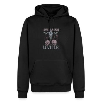 Live Love Luzifer Goth Festival Death Metal - Männer Premium Bio Hoodie - Schwarz - Vorne - Nico (187cm)