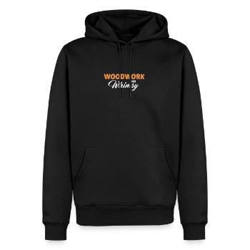 charpentier, charpentier, menuisier, charpentier, - Sweat à capuche Premium bio Homme - noir - Devant - Nico (187cm)