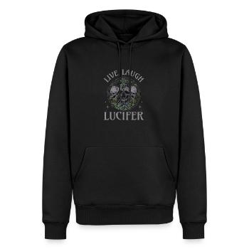 Live Love Luzifer Goth Festival Death Metal - Männer Premium Bio Hoodie - Schwarz - Vorne - Nico (187cm)
