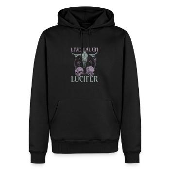 Live Love Luzifer Goth Festival Death Metal - Männer Premium Bio Hoodie - Schwarz - Vorne - Nico (187cm)