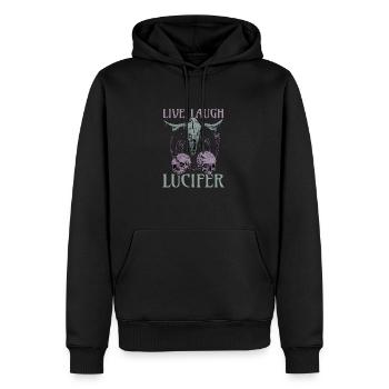 Live Love Luzifer Goth Festival Death Metal - Männer Premium Bio Hoodie - Schwarz - Vorne - Nico (187cm)