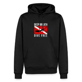 Plongée, Apnée, Apnée No Limit Freediving - Sweat à capuche Premium bio Homme - noir - Devant - Nico (187cm)