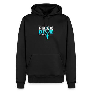 Plongée, Apnée, Apnée No Limit Freediving - Sweat à capuche Premium bio Homme - noir - Devant - Nico (187cm)