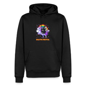 Goth Rock Satan Einhorn Festivals Death Metal - Männer Premium Bio Hoodie - Schwarz - Vorne - Nico (187cm)