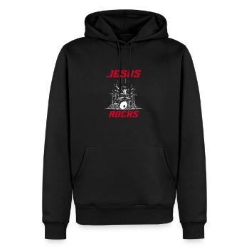 Rock 'n' Roll Musique, Danse, Concert, Festival - Sweat à capuche Premium bio Homme - noir - Devant - Nico (187cm)