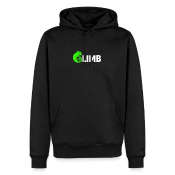 Bloc, escalade, escalade libre Chameleon Boulder - Sweat à capuche Premium bio Homme - noir - Devant - Nico (187cm)