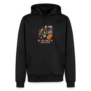 Remise des diplômes de la maternelle Dino Dinosaure T-Rex Fun - Sweat à capuche Premium bio Homme - noir - Devant - Nico (187cm)