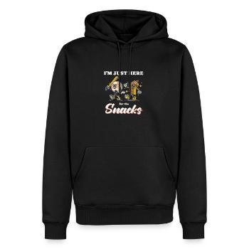 Plaisir patriotique : hot-dogs et baseball du 4 juillet - Sweat à capuche Premium bio Homme - noir - Devant - Nico (187cm)