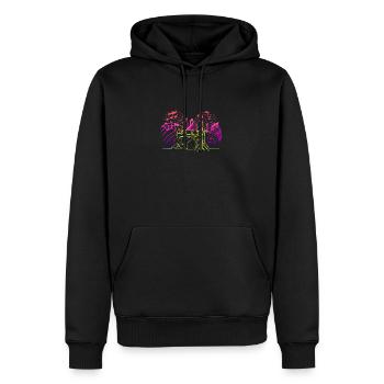 Batterie Batteurs Batteurs - Sweat à capuche Premium bio Homme - noir - Devant - Nico (187cm)