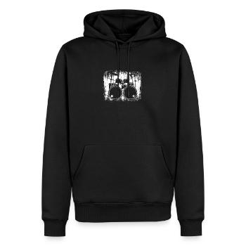 Batterie Batteurs Batteurs - Sweat à capuche Premium bio Homme - noir - Devant - Nico (187cm)