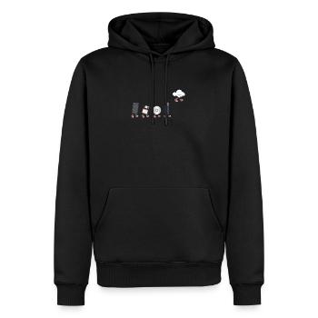 IT Geek, PC Accessories Storage Devices Evolution - Men’s Premium Organic Hoodie - black - Front - Nico (187cm)