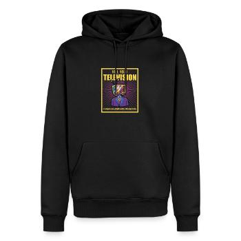 Lavage de cerveau Tuez votre télé Fake News Portest - Sweat à capuche Premium bio Homme - noir - Devant - Nico (187cm)
