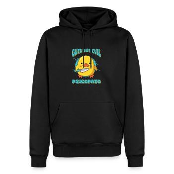 SÜSS ABER BÖSE: PSYCHOPAT Halloween Creepy Horror - Männer Premium Bio Hoodie - Schwarz - Vorne - Nico (187cm)