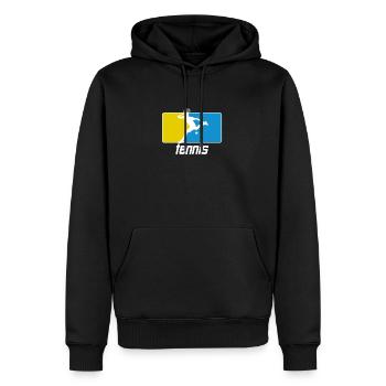 Vêtements pour joueurs de tennis Tennis Femmes Filles - Sweat à capuche Premium bio Homme - noir - Devant - Nico (187cm)