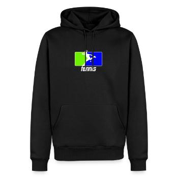 Vêtements pour joueurs de tennis Tennis Femmes Filles - Sweat à capuche Premium bio Homme - noir - Devant - Nico (187cm)